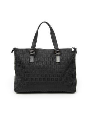 Fendi Roll Tote  en  negro Lienzo