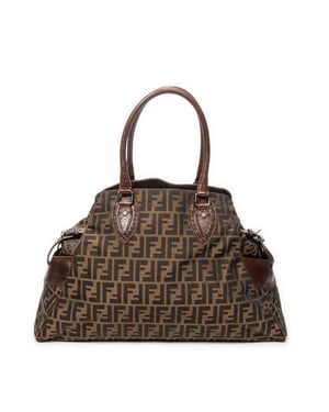Fendi Chef De Jour Tote  en  marrón Lienzo