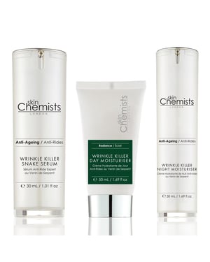 skinChemists Kit de sérum antiarrugas y crema hidratante de día y de noche.