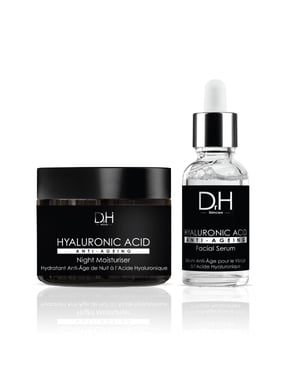 Dr H Sérum facial antiedad con ácido hialurónico 30 ml + Crema hidratante nocturna con ácido hialurónico 60 ml