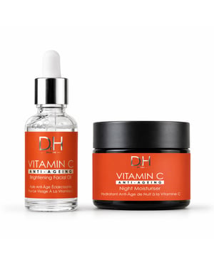 Dr H Dúo reparador nocturno iluminador con vitamina C