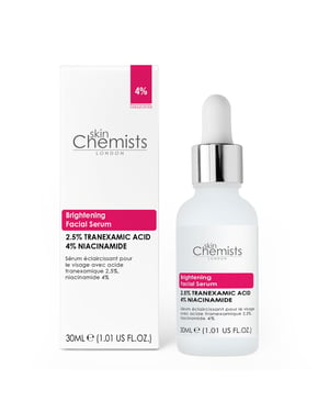 skinChemists Sérum facial iluminador con ácido tranexámico al 2,5 % y niacinamida al 4 % (30 ml)