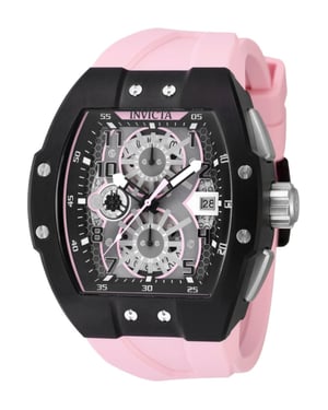Invicta Racing 48336 Reloj de Hombre - Movimiento de Cuarzo - Acero Inoxidable con Esfera Negra - 47 mm