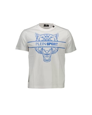 Camiseta de algodón blanca para hombre Plein Sport