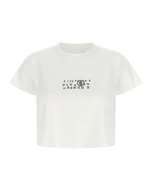 Camiseta de algodón blanca MM6 Maison Margiela