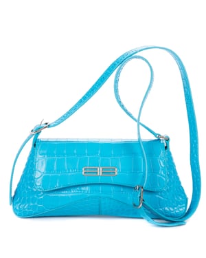 Balenciaga XX Small Flap Bag  en  azul Cuero de ternero