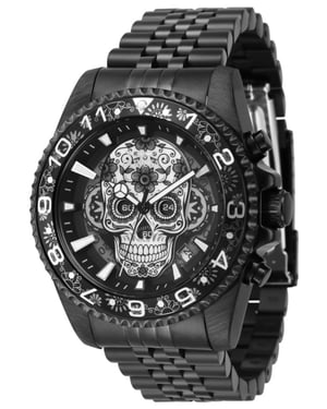 Invicta Pro Diver 43753 Reloj de Hombre - Movimiento de Cuarzo - Acero Inoxidable con Esfera Negra - 43 mm