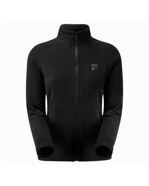 Chaqueta de forro polar liviana para mujer con bolsillos con cremallera y cuello cálido ajustado
