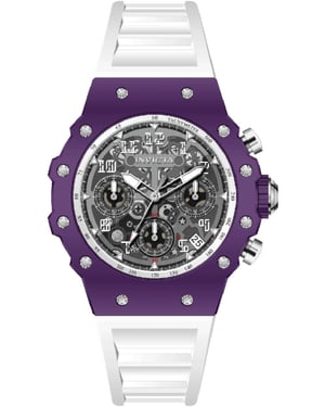 Invicta Racing 69626 Reloj de Hombre - Movimiento de Cuarzo - Acrílico con Esfera Plateada - 40 mm