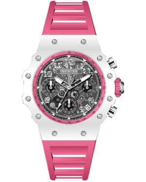 Invicta Racing 69620 Reloj de Hombre - Movimiento de Cuarzo - Acrílico con Esfera Plateada - 40 mm