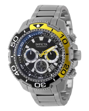 Invicta Ti-22 49492 Reloj de Hombre - Movimiento de Cuarzo - Titanio con Esfera Negra - 48 mm