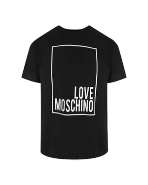 Camiseta Negra Con Logo De Moschino