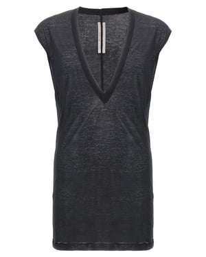 Camiseta de algodón negra Rick Owens