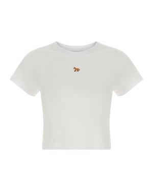 Camiseta de algodón blanco Maison Kitsuné