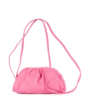 Bottega Veneta Mini Pouch Crossbody  en  rosa Cuero de ternero