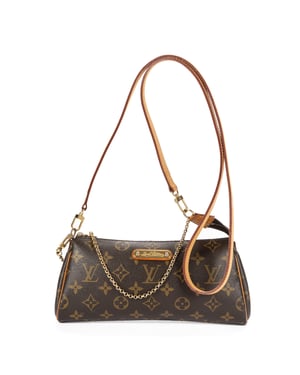 Louis Vuitton Eva Clutch Crossbody  en  marrón Lienzo recubierto