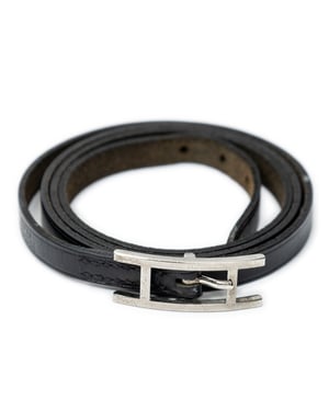 Hermès Behapi Triple Tour Bracelet  en  negro Cuero de ternero