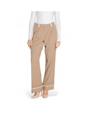 Solo Pantalones Casual de Poliéster Reciclado Marrón