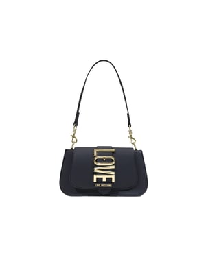 Bolso de mano negro de polietileno Love Moschino