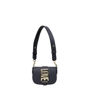 Bolso de mano negro de polietileno Love Moschino