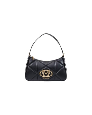 Bolso de mano negro de polietileno Love Moschino