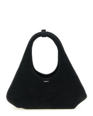 Bolso de mano de piel de vaca negra Coperni