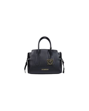 Bolso de mano negro de polietileno Love Moschino
