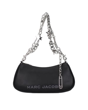 Bolso de hombro de cuero negro Marc Jacobs