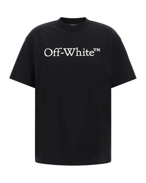 Camiseta de algodón negra Off-White