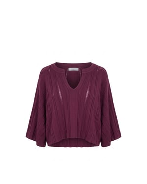 Suéter de algodón morado para mujeres Malo