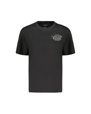 Camiseta de algodón negra para mujer de Calvin Klein