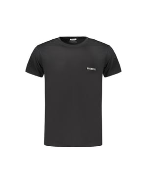 Camiseta de algodón negra para hombre Bikkembergs