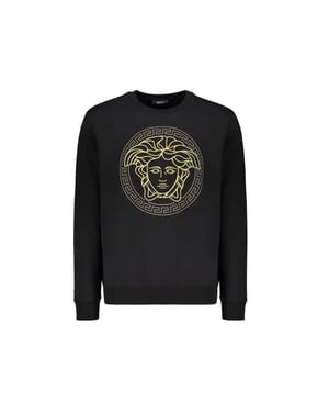 Sudadera de algodón negra de Versace