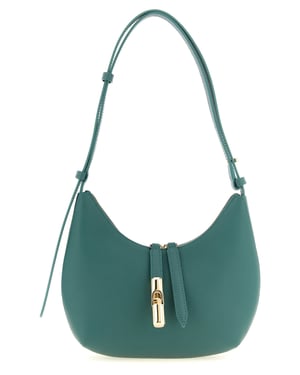 Bolso de hombro de piel de ternera bicolor Furla