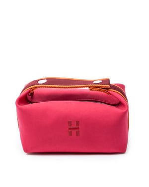 Hermès Bride-a-Brac Case PM en  rosa Lienzo
