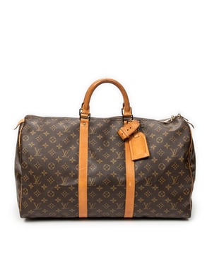 Louis Vuitton Keepall 50 en  marrón Lienzo recubierto