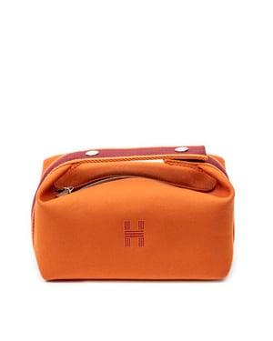 Hermès Bride-A-Brac Case PM en  naranja Lienzo