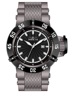 Invicta Subaqua 50792 Reloj de Hombre - Movimiento de Cuarzo - Acero Inoxidable con Esfera Negra - 50 mm
