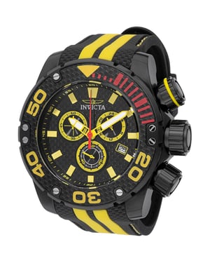 Invicta Sea Hunter 48990 Reloj de Hombre - Movimiento de Cuarzo - Acero Inoxidable con Esfera Negra - 52 mm