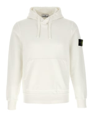 Sudadera de algodón blanca de Stone Island