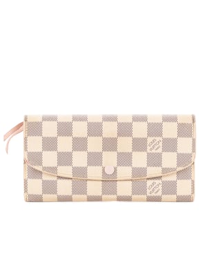 Louis Vuitton Emilie  en  marfil Lienzo recubierto