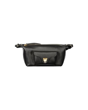 Bolso de Mano de Cuero Negro Coccinelle