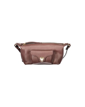 Bolso de mano de cuero marrón Coccinelle