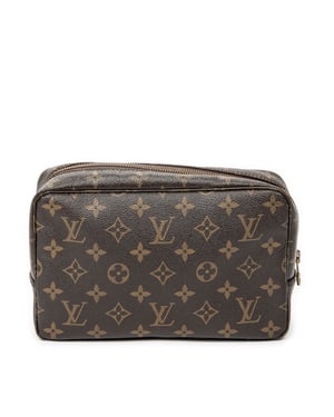 Louis Vuitton Toiletry Pouch PM en  marrón Lienzo recubierto