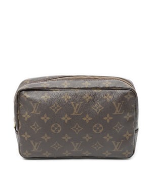 Louis Vuitton Toiletry Pouch PM en  marrón Lienzo recubierto