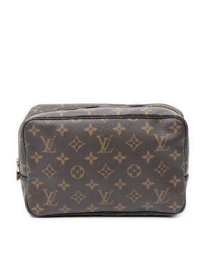 Louis Vuitton Toiletry Pouch PM en  marrón Lienzo recubierto