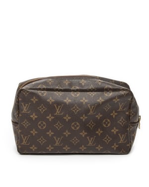 Louis Vuitton Toiletry Pouch GM en  marrón Lienzo recubierto
