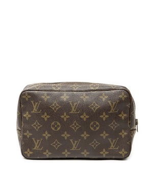 Louis Vuitton Toiletry Pouch PM en  marrón Lienzo recubierto