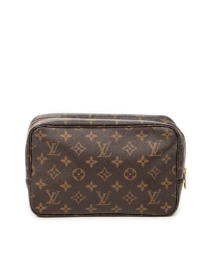 Louis Vuitton Toiletry Pouch PM en  marrón Lienzo recubierto