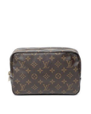Louis Vuitton Toiletry Pouch PM en  marrón Lienzo recubierto